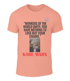 Father of socialism on a cool t-shirt: Karl Marx - Unite