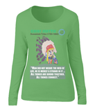 Ladies long sleeve t-shirt - Chief Seattle, web of life
