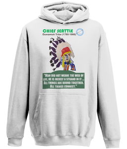 AWD Unisex College Hoodie - Chief Seattle, web of life