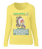 Ladies long sleeve t-shirt - Chief Seattle, web of life
